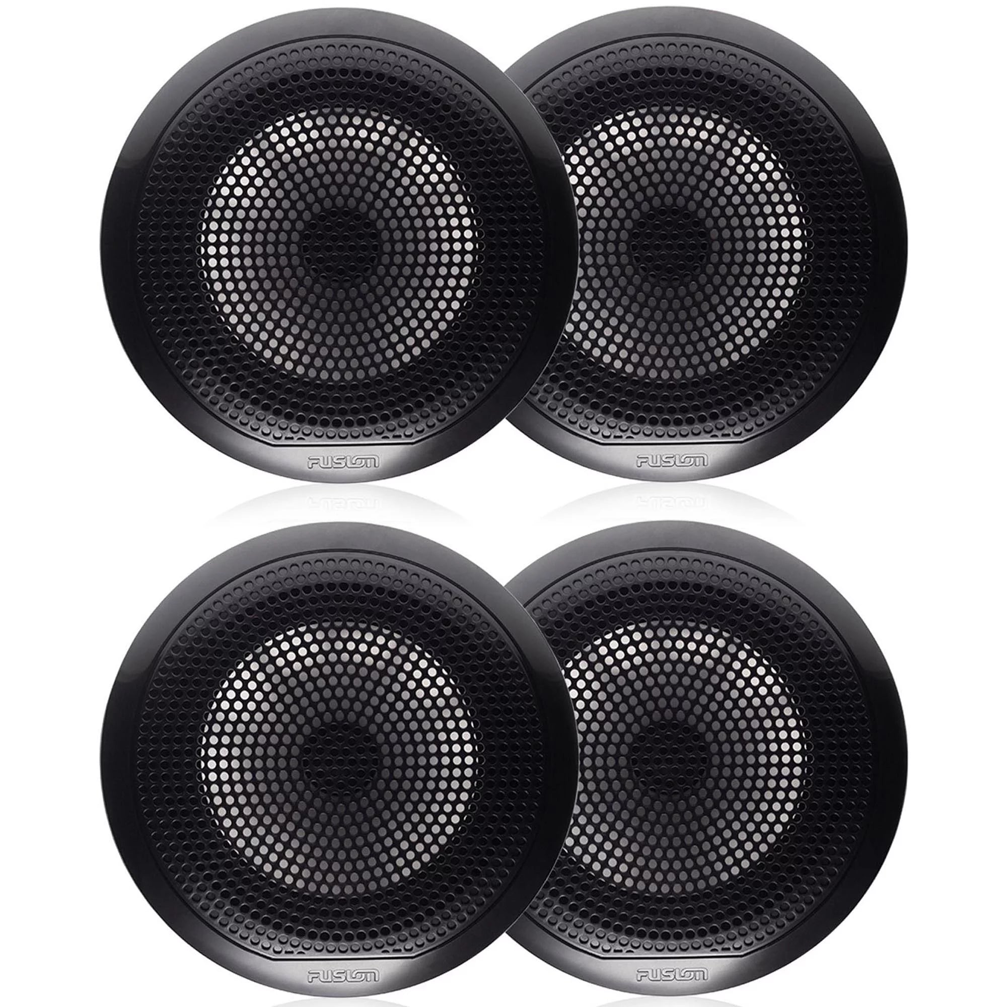 Fusion 2 Pairs EL-F651B 6.5 Marine Speakers with Black Classic Grills