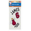Miami Heat Official NBA 4 inch x 4 inch  Each Die Cut Car Decal 2-Pack by Wincraft