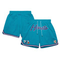 Men's Mitchell & Ness Teal Charlotte Hornets Hardwood Classics NBA x Just Don Mesh Practice Shorts