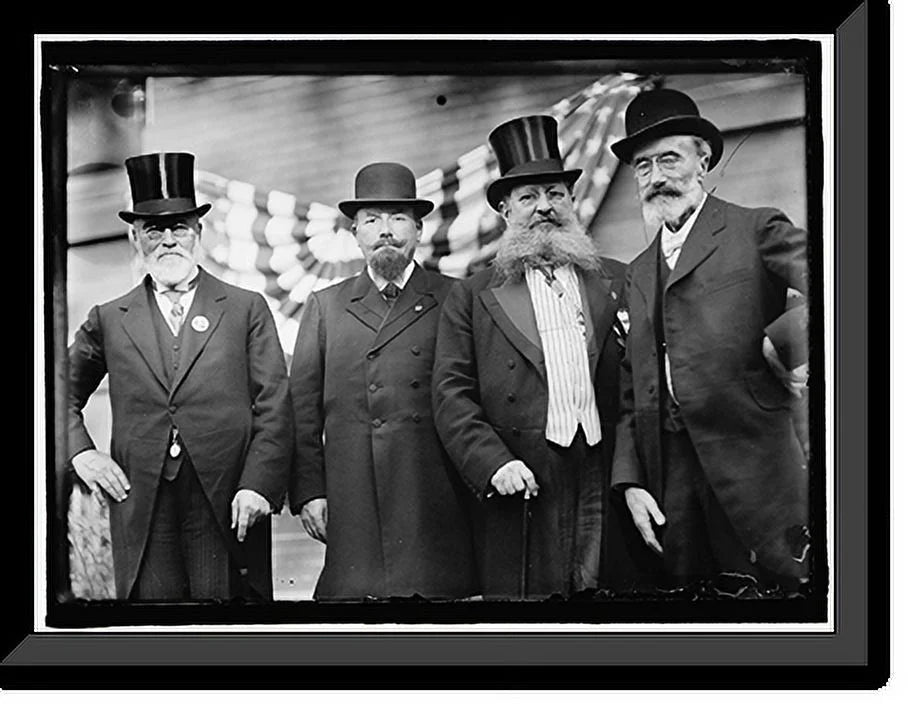Historic Framed Print, MASON'S INTERNATIONAL CONGRESS OF 33RD DEGREE. GIBSON; DR. PAUL ETIER; CASTELLOT; JEAN MARIE RAYMOND, 17-7/8 x 21-7/8