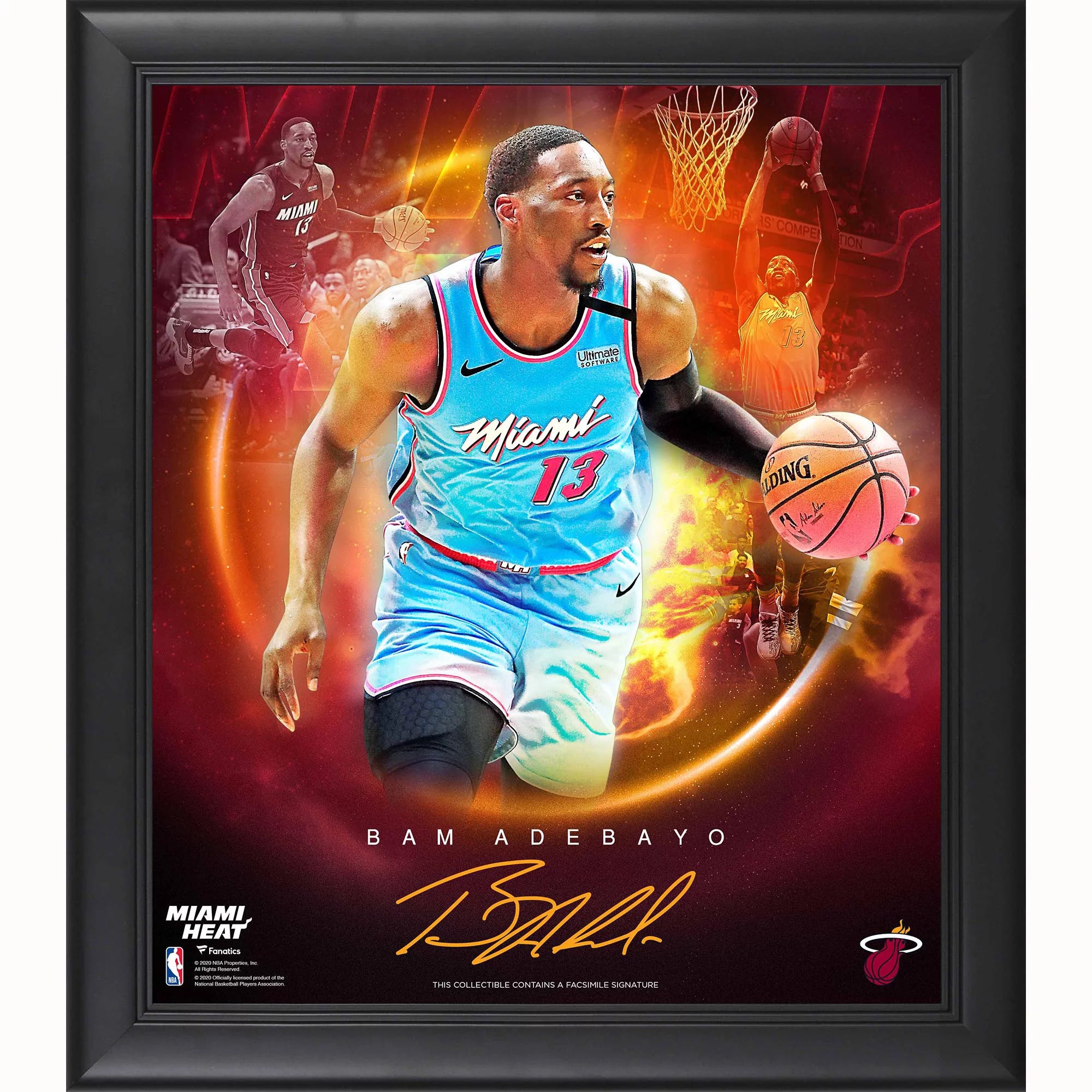 Bam Adebayo Miami Heat Framed 15 x 17 Stars of the Game Collage - Facsimile Signature