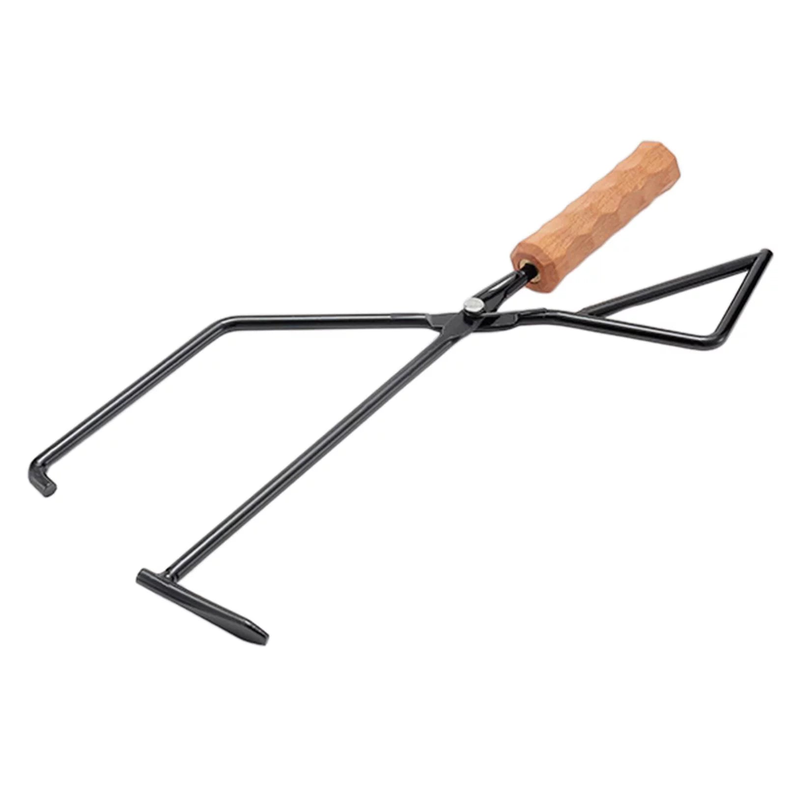 Fire Tongs Campfire Firewood Fire Carbon Cooking Oven Picnic BBQ Fireplace Tongs Brown