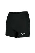 Mizuno Women's Elevated 4 Inseam Volleyball Short, Size Large, Black (9090)