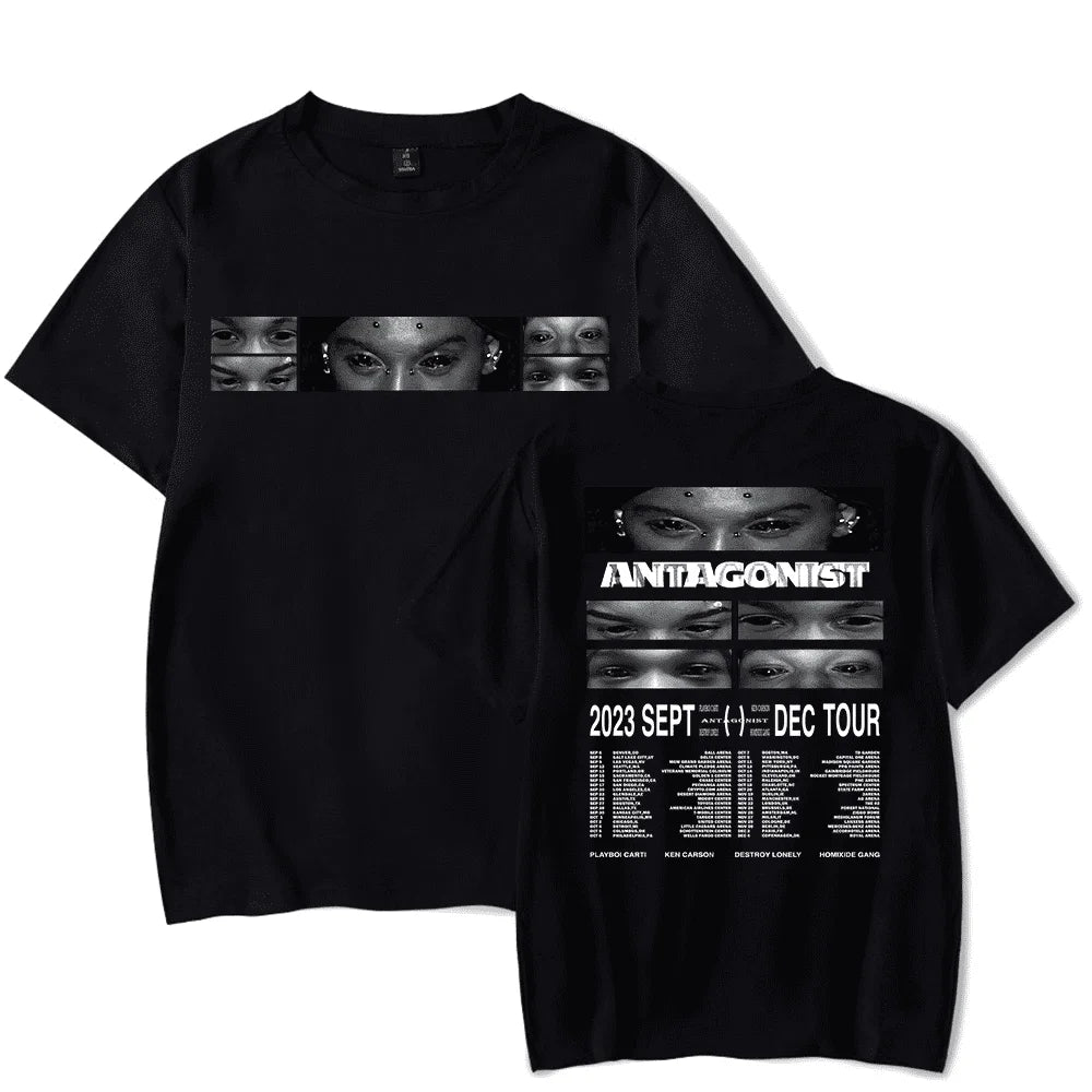 2023 Antagonist Tour Tee PlayBoi Carti Ken Carson Merch T shirt Men Women Rapper Short Sleeve