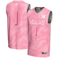 Youth GameDay Greats #1 Pink Miami University RedHawks Lightweight Basketball Fashion Jersey