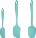 U-Taste 600¡ãF High Heat Resistant Silicone Spatula Set of 3, BPA-Free Food Grade Kitchen Cooking Baking Mixing One Piece Seamless Flexible Rubber Scraper for Nonstick Cookware (Aqua Sky)
