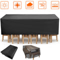 420D Heavy Duty Waterproof Furniture Covers Rectangular Patio Chair Cover Set Indoor Outdoor Garden Furniture Care Black