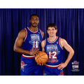 Karl Malone Unsigned Utah Jazz Hardwood Classics 1992 All-Star Game Portrait With John Stockton Photograph