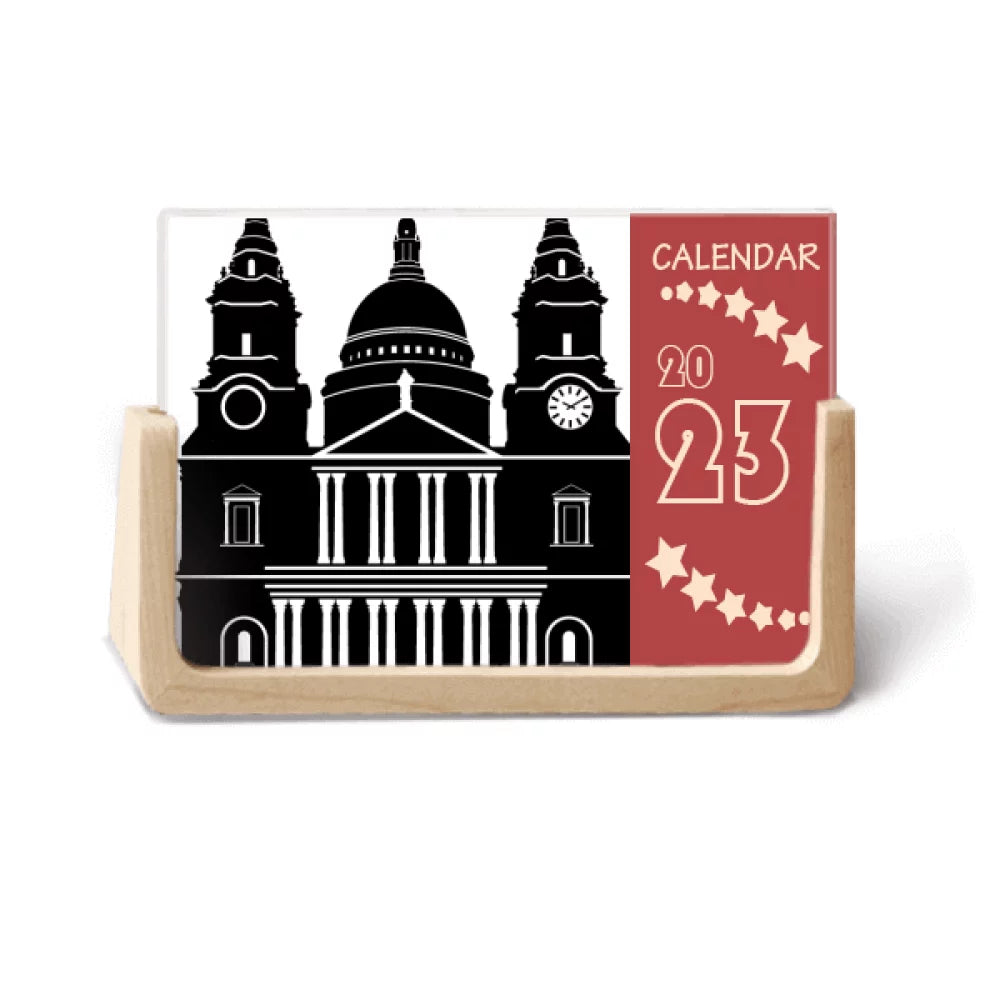 England Building United Kingdom Outline UK Desk Calendar Desktop Decoration 2023