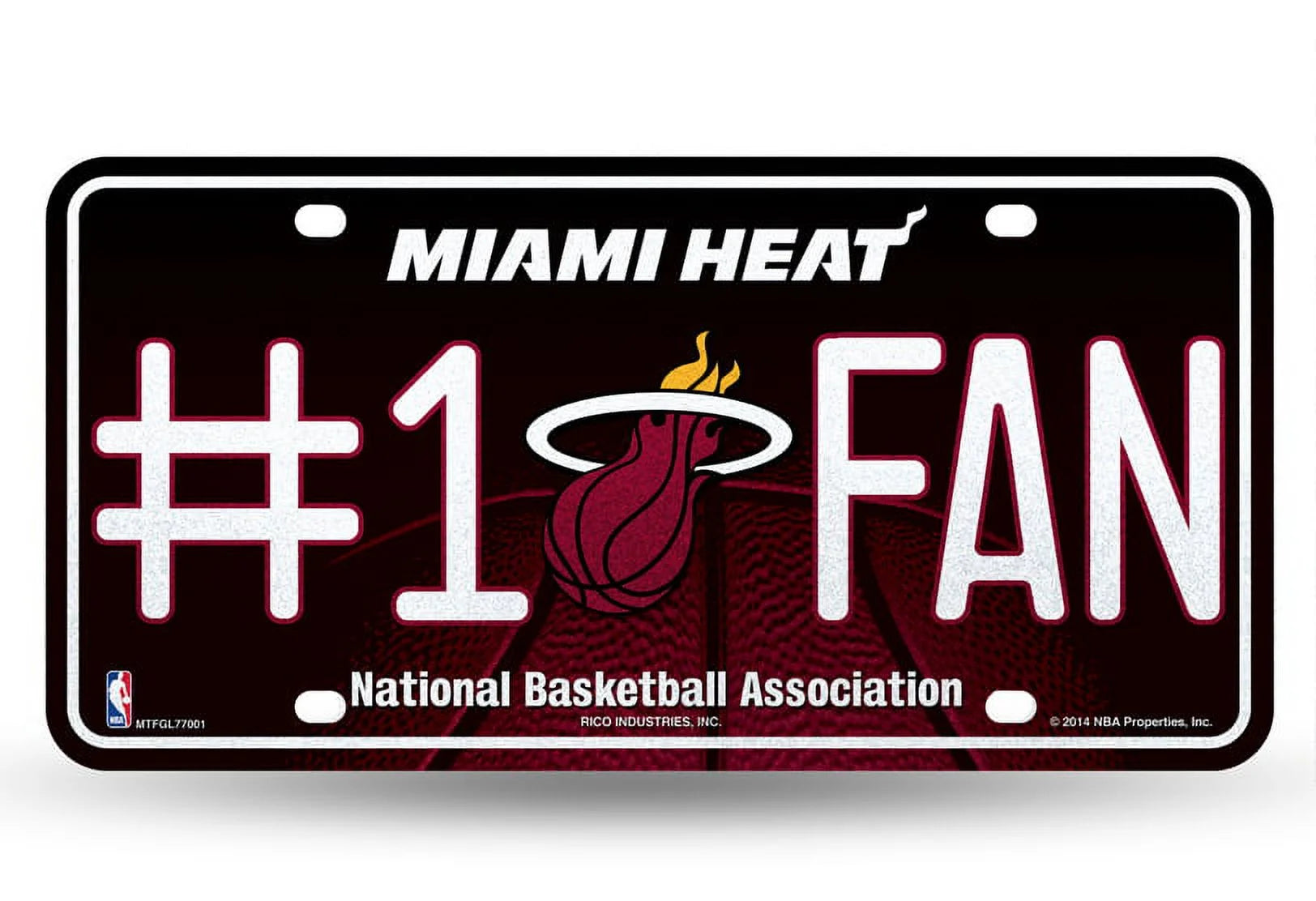 Miami Heat #1 Fan Glitter License Plate