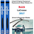 UrbanX 2-IN-1 All Seasons Water Repellency Original Equipment Replacement Wiper Blades For 2017 Buick LaCrosse 26 And 18 Driver And Passenger Side (Pack of 2)
