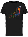 Colorful Volleyball Player T-Shirt Men -Image by Shutterstock, Male Small