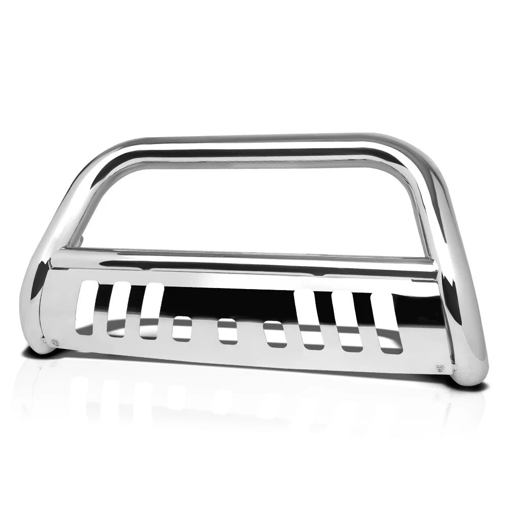 For 2004-2015 Nissan Armada Titan Chrome 3 Front Bumper Bull Push Bar Brush Grille Guard 05 06 07 08 09 10 11 12 13 14