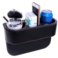 Car Seat Organizer Cup Drink Holders, Multifunctional Gap Filler Storage Box, Insert Organization Helps Reduce Distracted Driving Holds phone Mount Mug Bottle, Leather