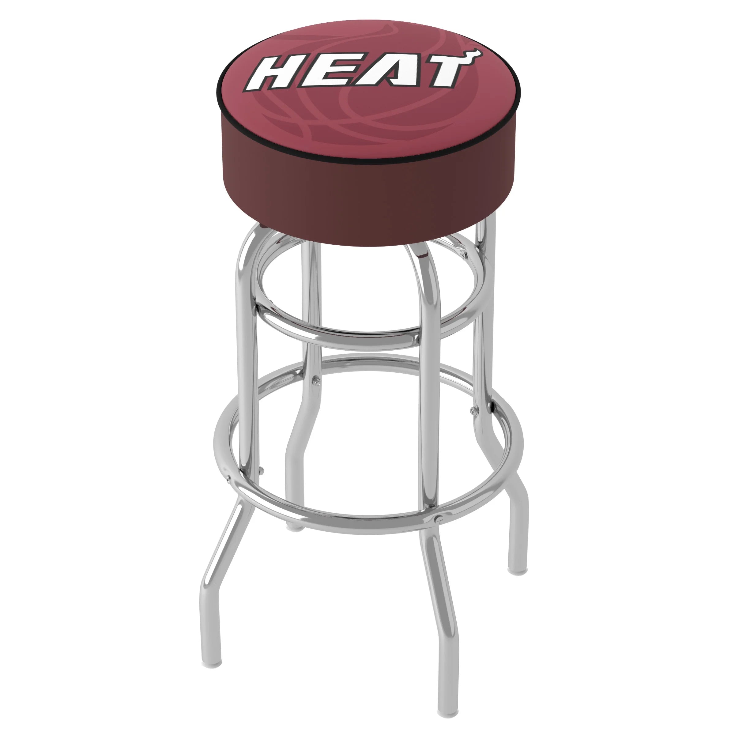 Trademark Gameroom Miami Heat Fade Bar Stool with Padded Seat