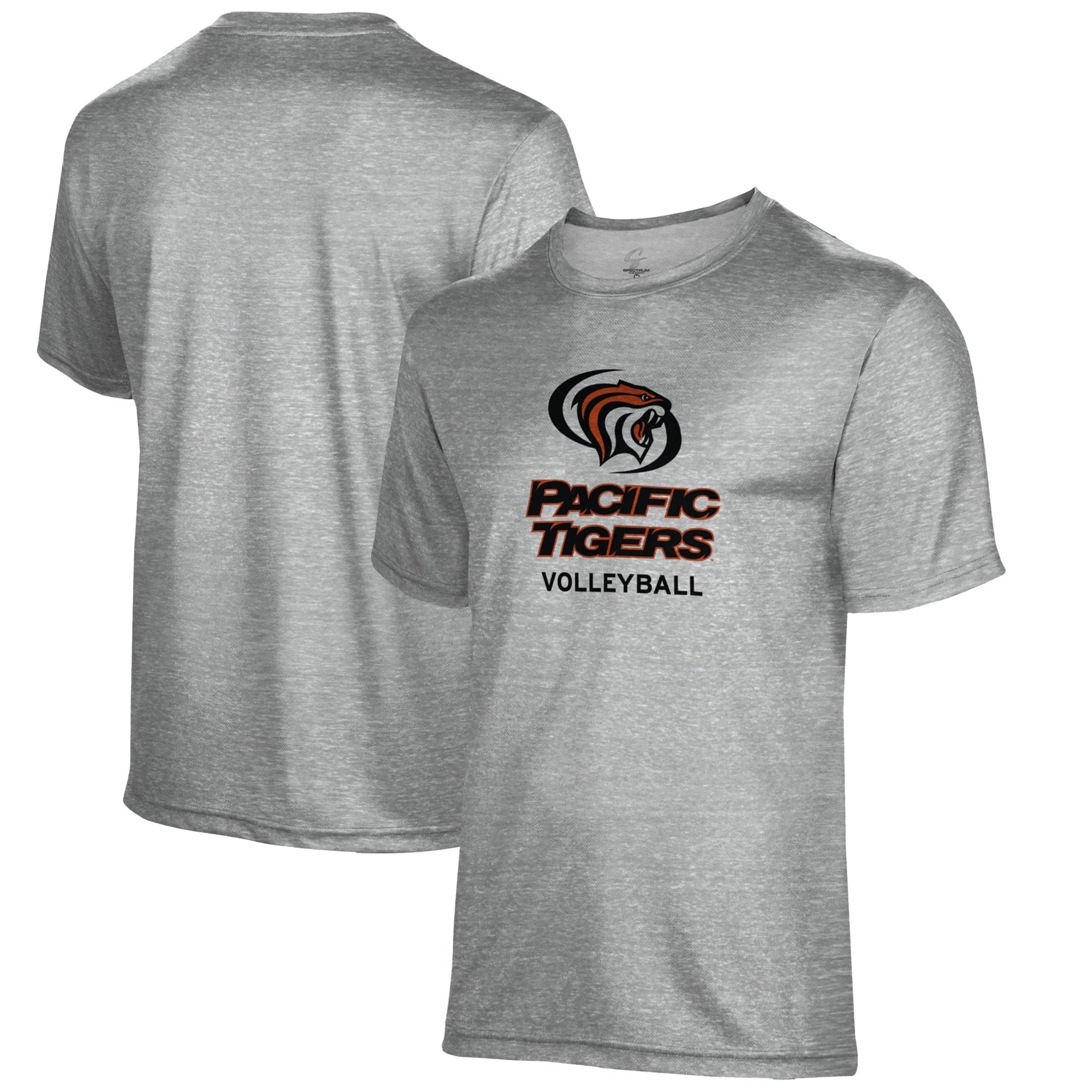 Men's Gray Pacific Tigers Volleyball Name Drop T-Shirt