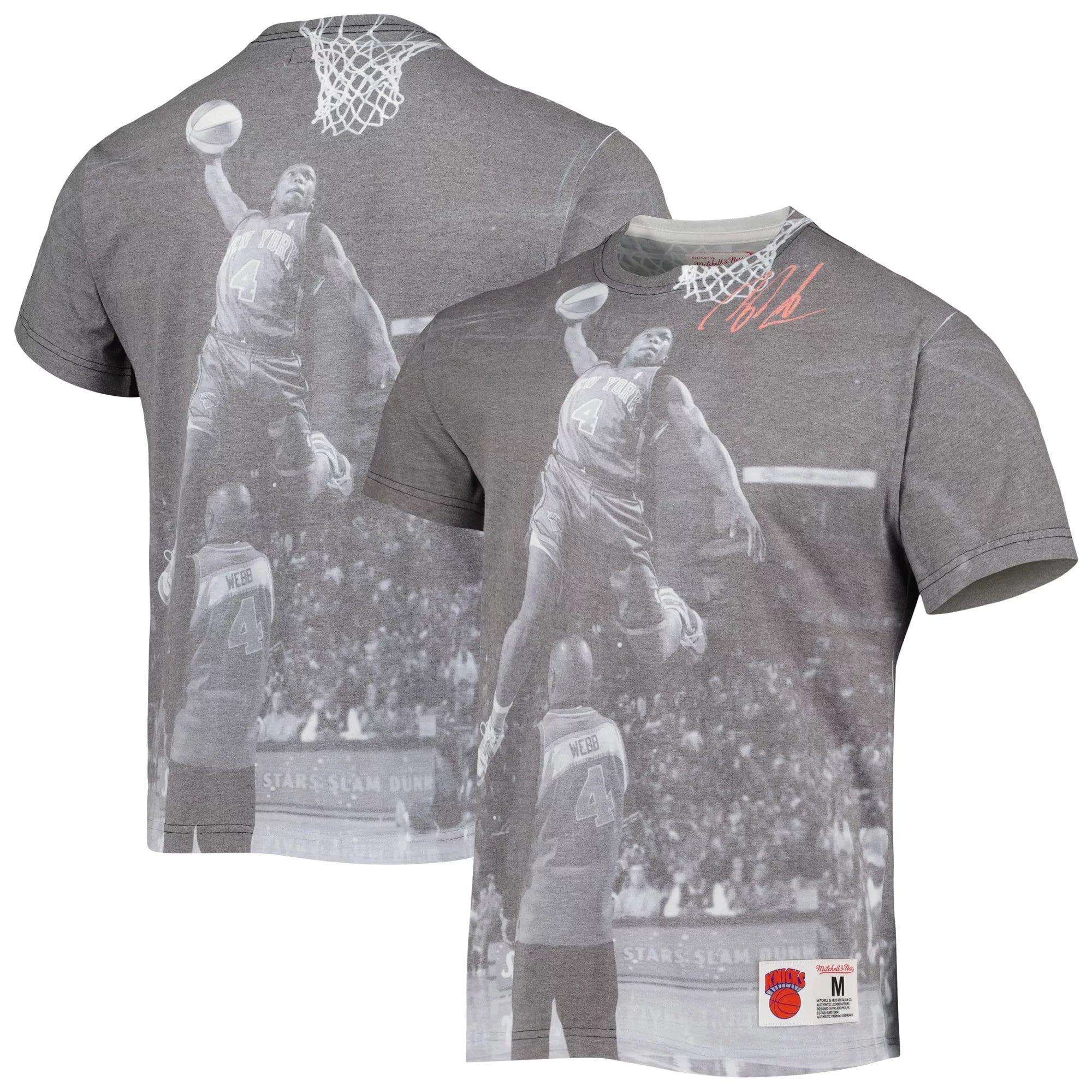 Men's Mitchell & Ness Nate Robinson Heather Gray New York Knicks Above The Rim T-Shirt