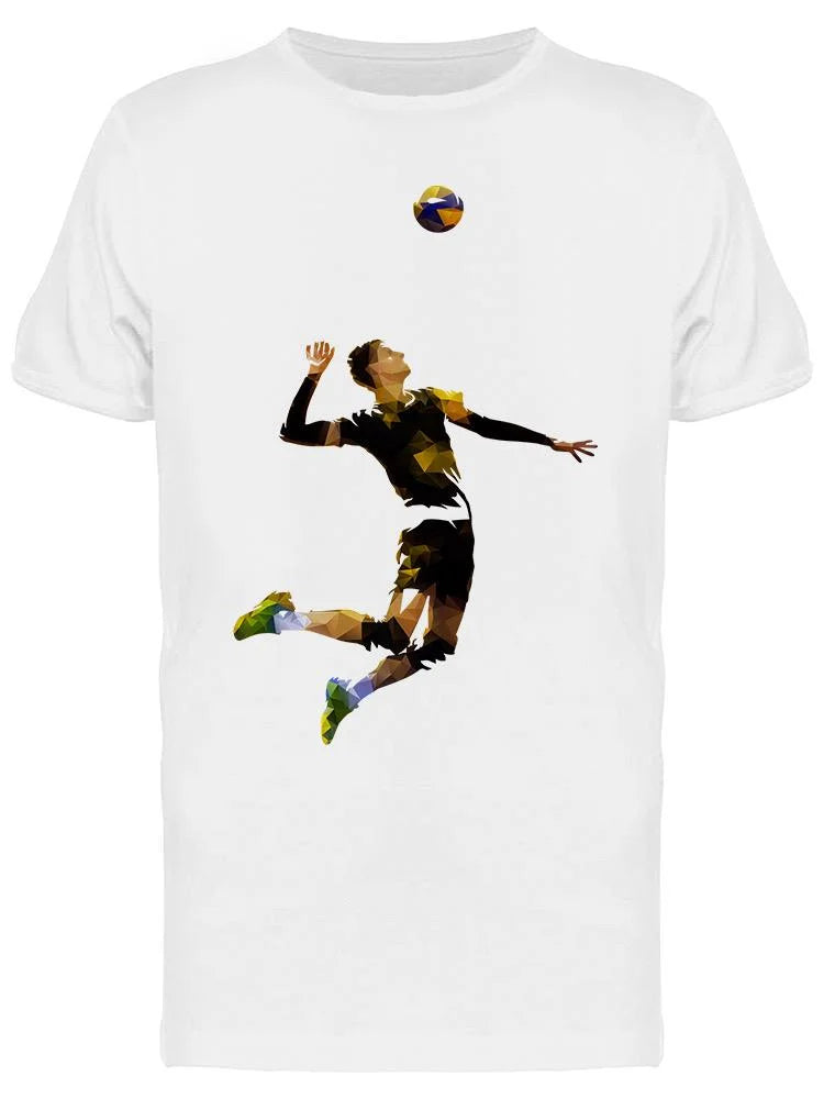 Volleyball Player Serving Ball T-Shirt Men -Image by Shutterstock, Male Medium