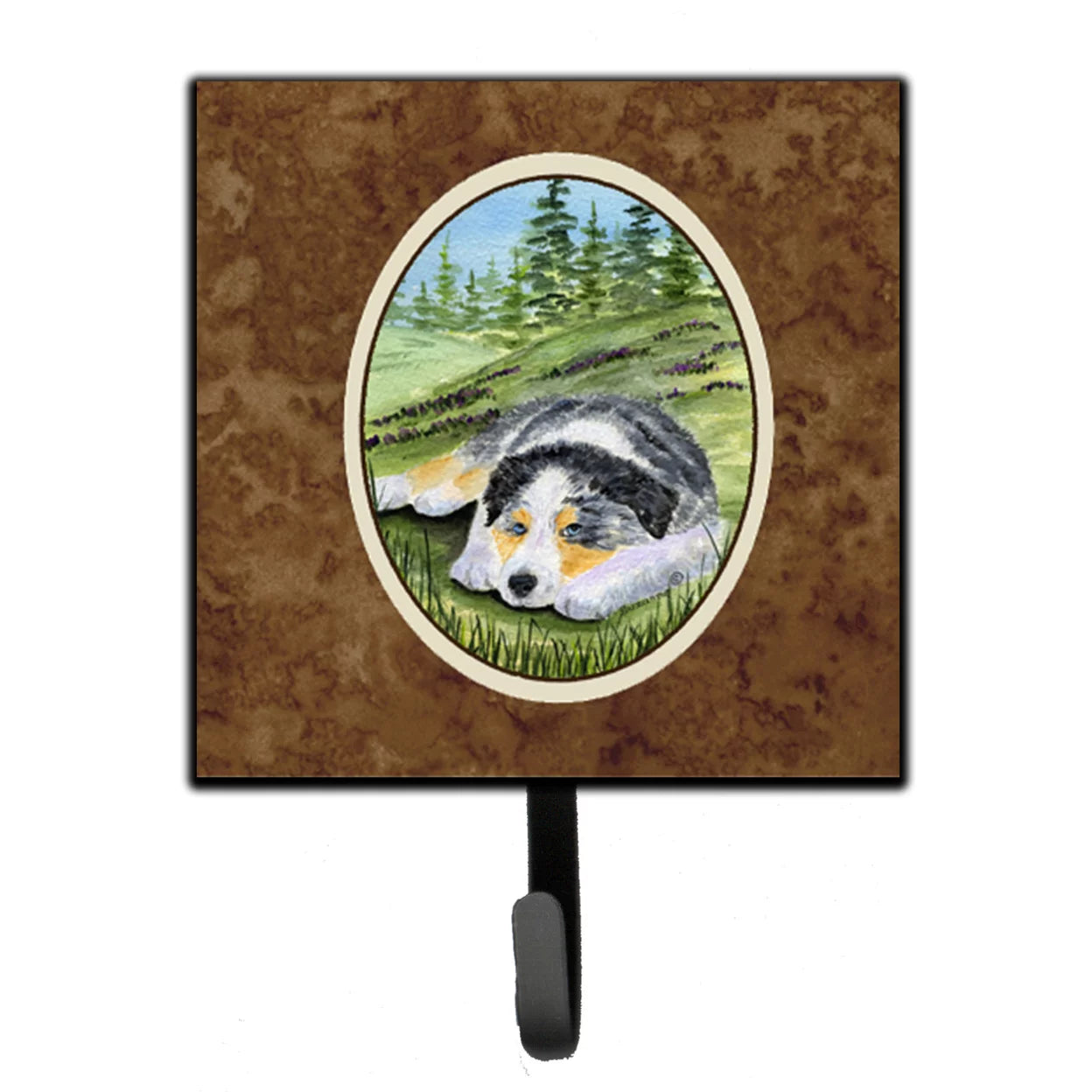 Carolines Treasures SS8283SH4 Australian Shepherd Leash or Key Holder, 7Hx4.25W, multicolor