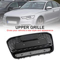 RS6 Style Front Mesh Honeycomb Grille Grill Fit Audi A6 S6 C7 2012-2015