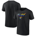 Men's Fanatics Branded Black Miami Heat Logo Pride T-Shirt