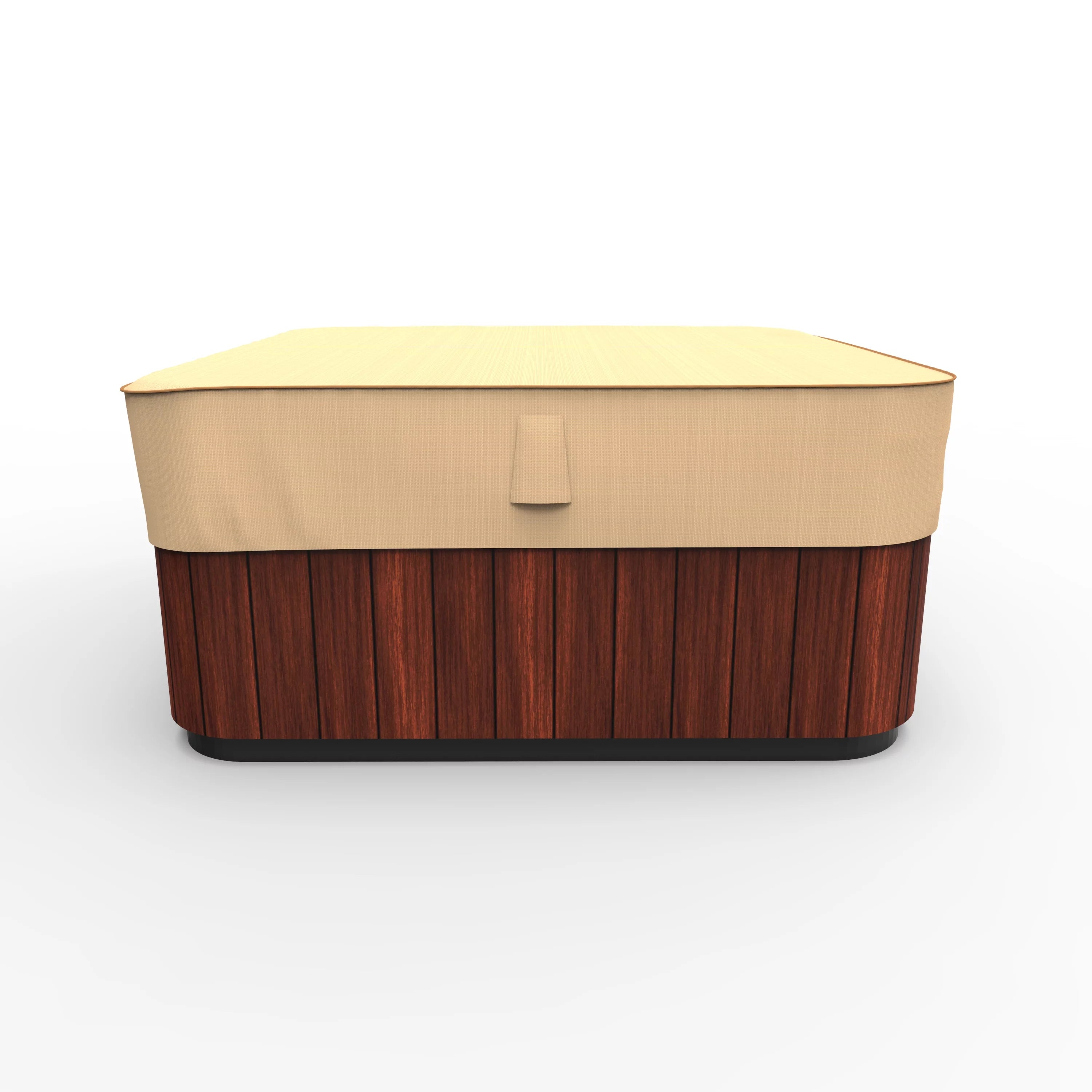 Budge Medium Beige Patio Square Hot Tub Cover, Sedona