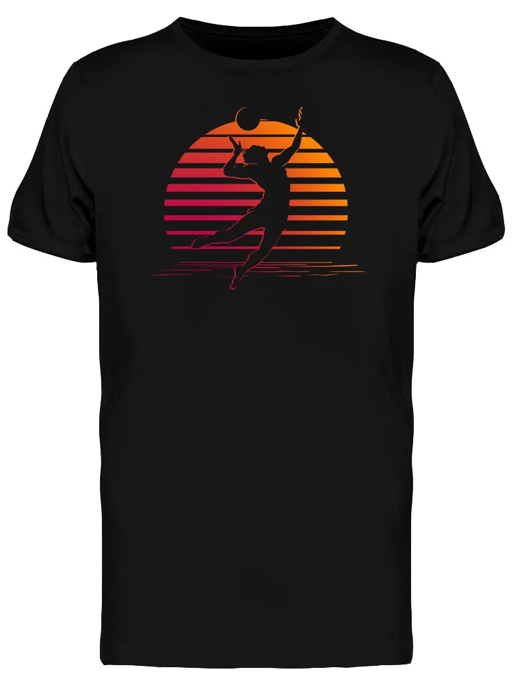 Summer Man Playing Volleyball T-Shirt Men -Image by Shutterstock, Male 3X-Large