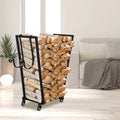 Ktaxon 30 Inch Heavy Duty Outdoor Fireplace Firewood Log Rack Trapezoidal Design