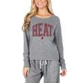 Women's Concepts Sport Gray Miami Heat Mainstream Terry Long Sleeve T-Shirt