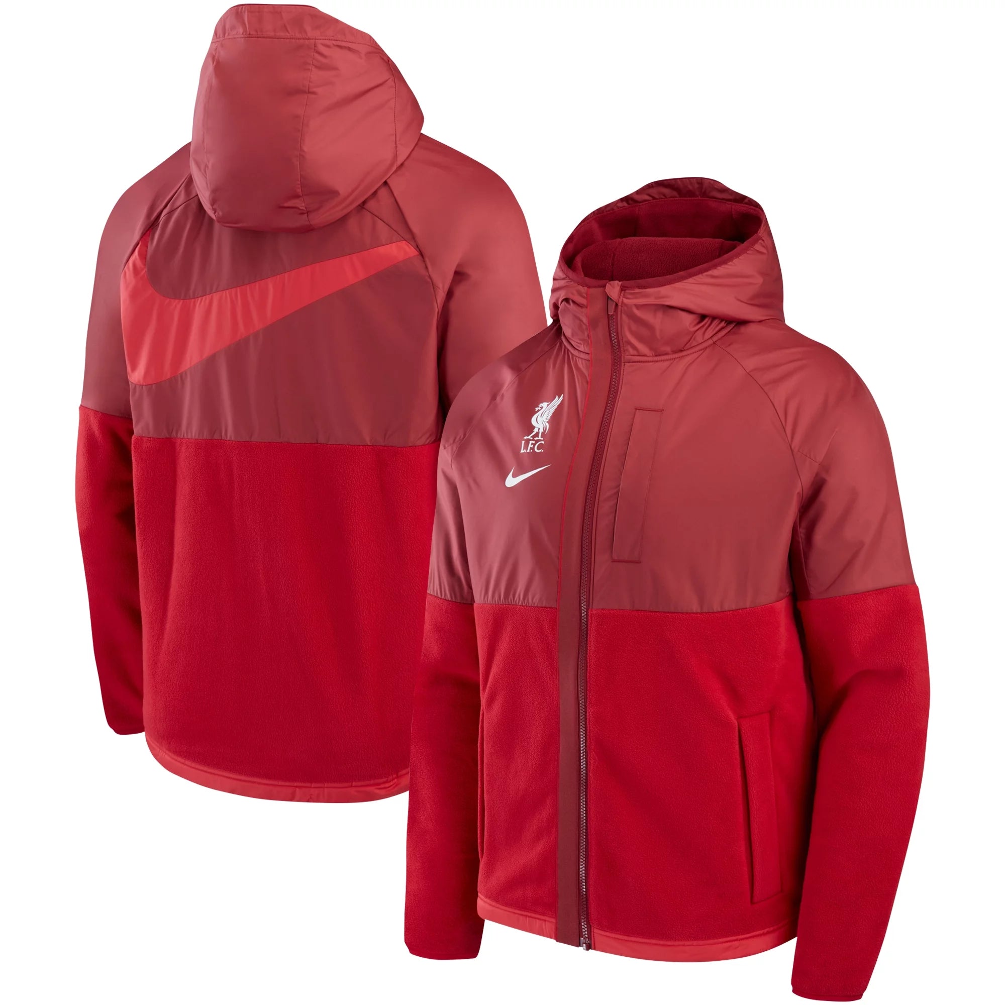 Men's Nike  Red Liverpool Winterized AWF Hoodie Full-Zip Jacket