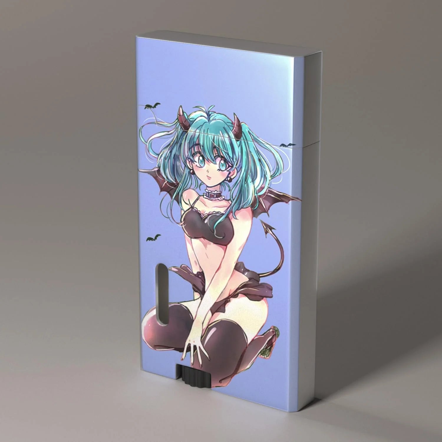 Anime Girl Lighter Torch Cool,Refillable Windproof Jet Torch Flame Adjustable Lighters,BBQ Candles Camping (Butane Not Included)