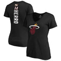 Women's Fanatics Branded Tyler Herro Black Miami Heat Team Playmaker Name & Number T-Shirt