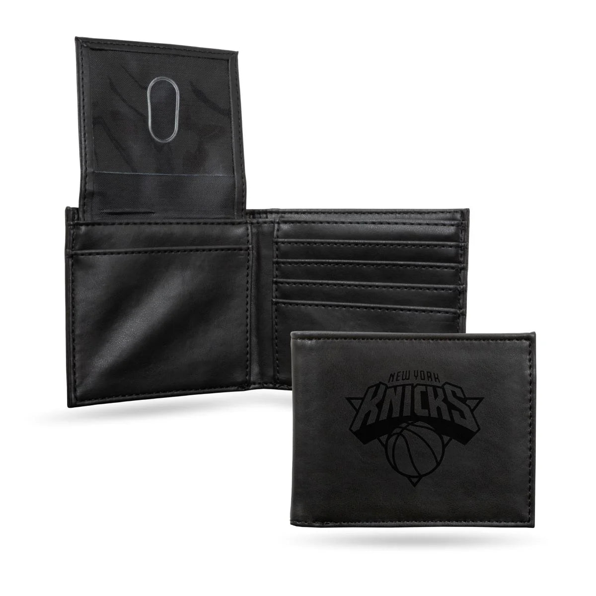 New York NY Knicks NBA Laser Engraved Black Billfold Wallet