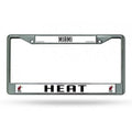 Rico Industries Basketball Miami Heat Premium 12 x 6 Silver Chrome Car/Truck/SUV Auto Accessory