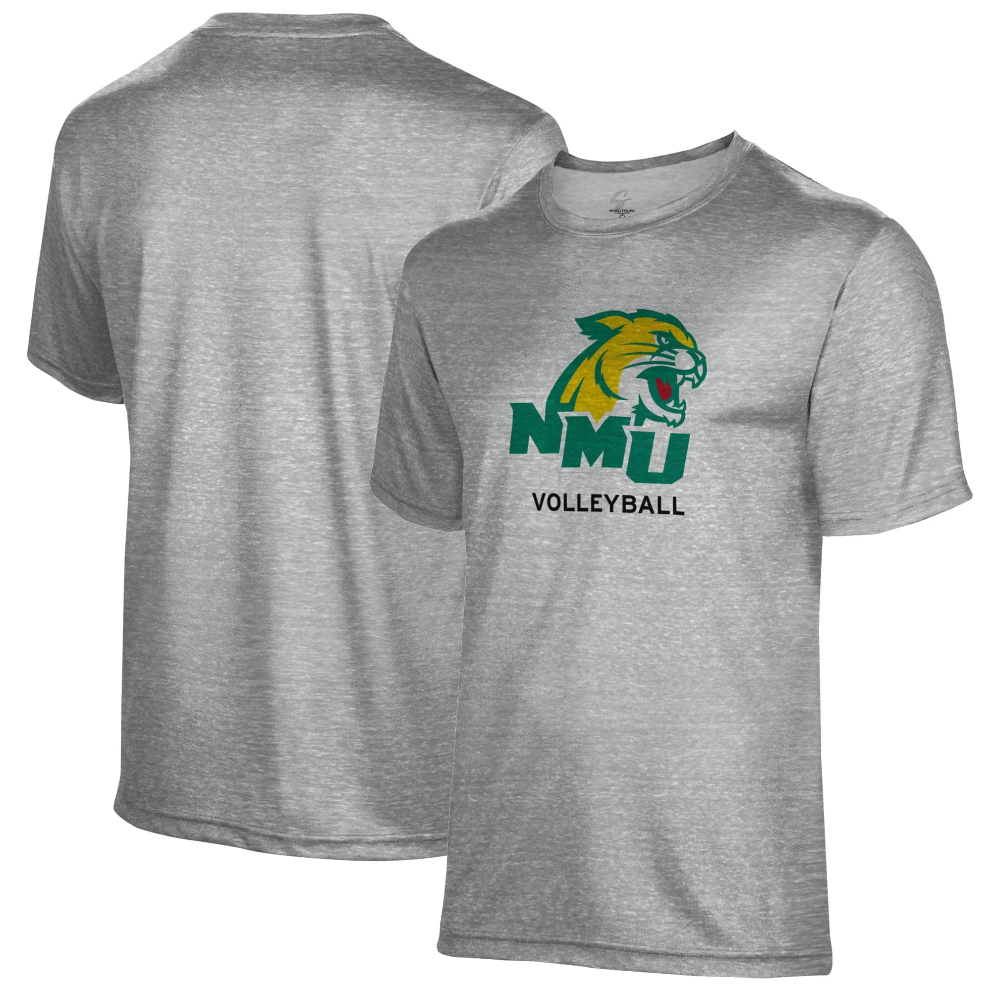 Men's Gray Northern Michigan Wildcats Volleyball Name Drop T-Shirt