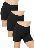 Stretch Is Comfort Girl's Cotton Biker Shorts | 3 Pack | Child Size 2-16