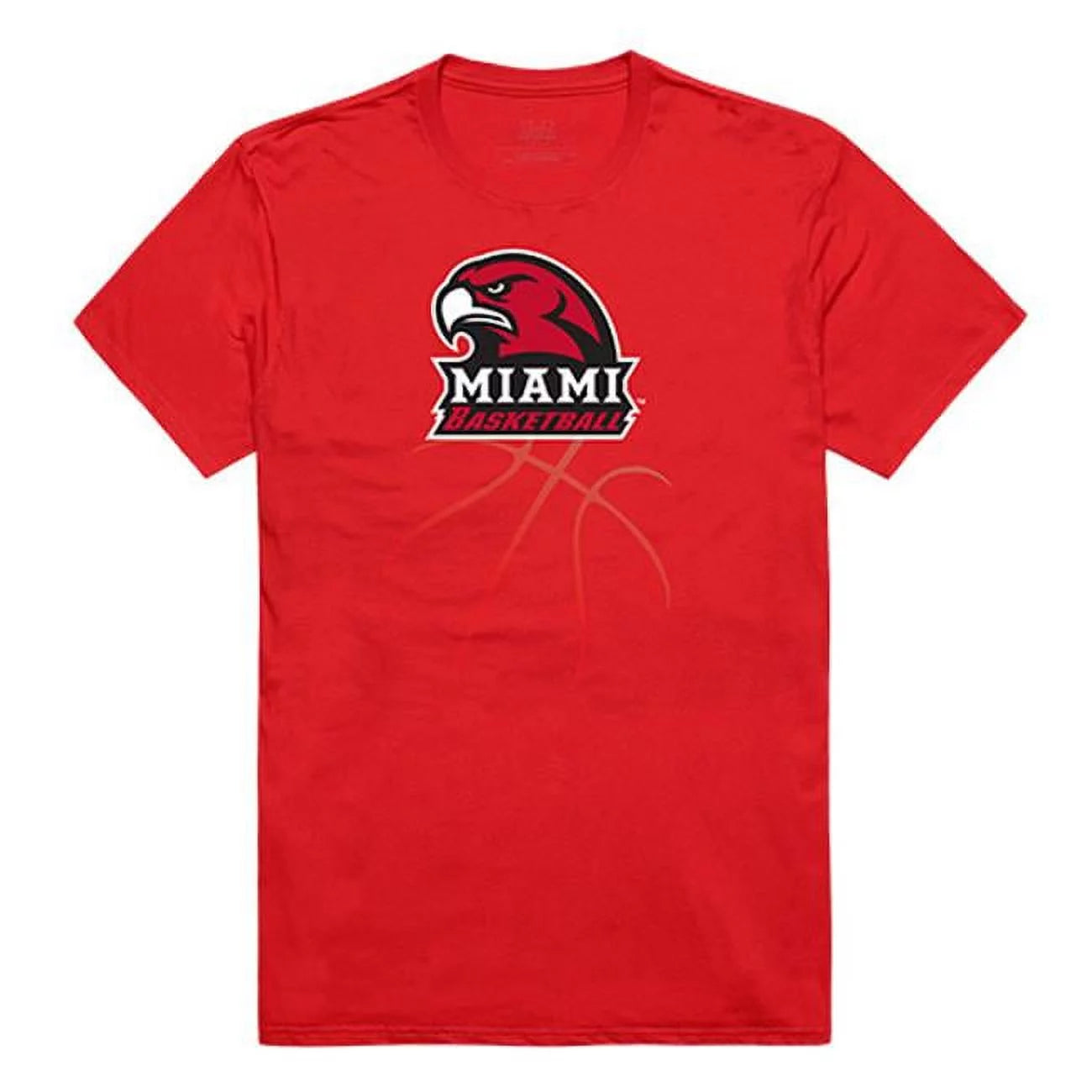 W Republic Apparel 510-131-R58-03 Basketball Tee, Miami Ohio, Red - Large