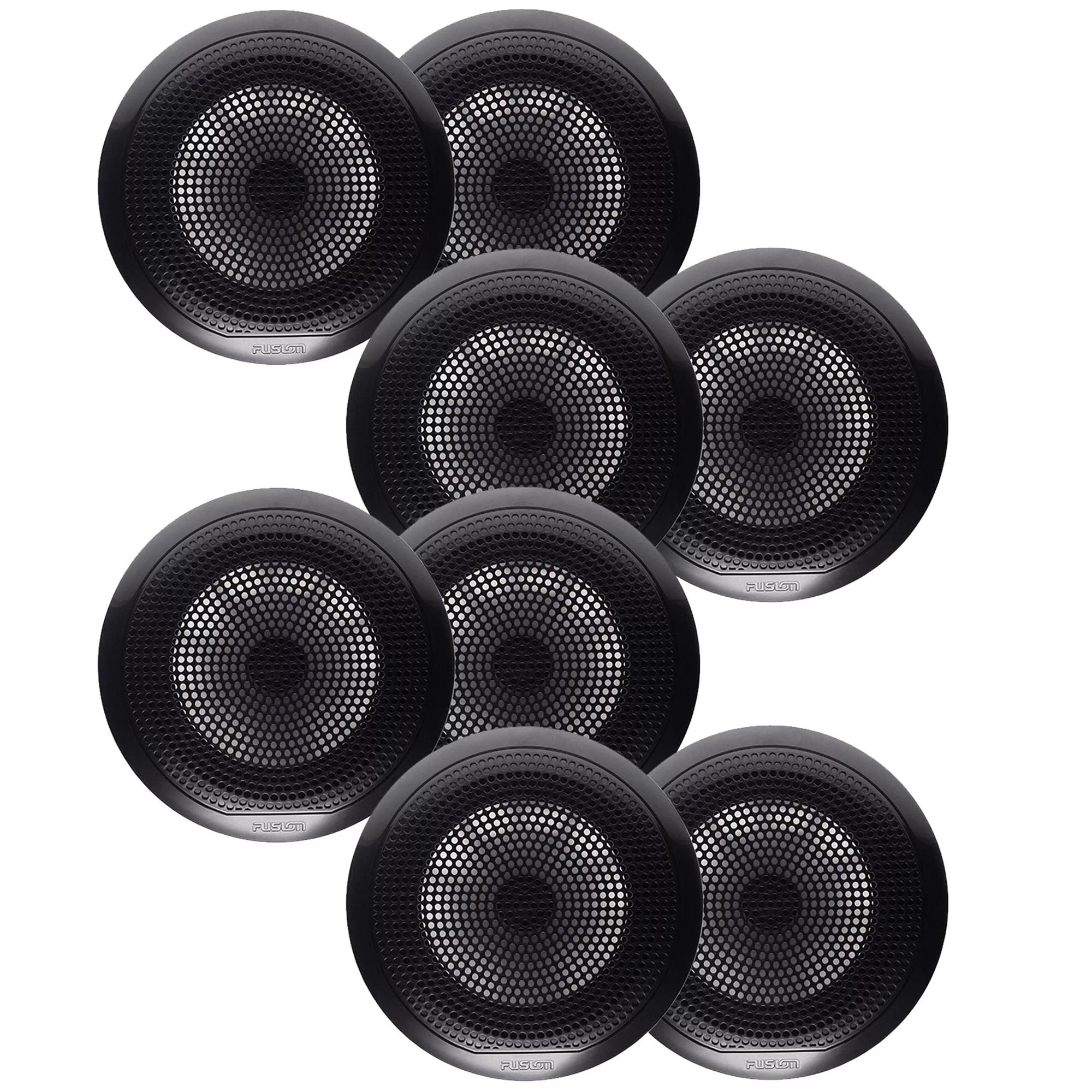 Fusion 4 Pairs EL-F651B 6.5 Marine Speakers with Black Classic Grills