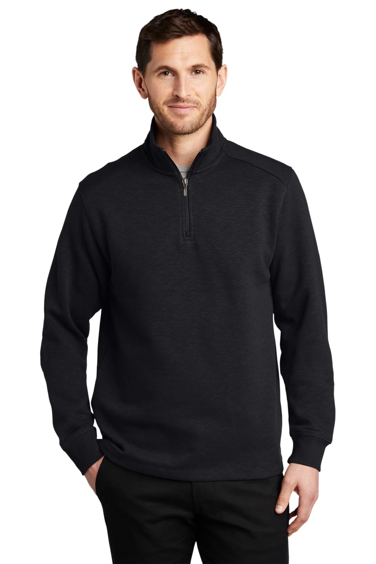 Port Authority ? Slub Fleece 1/4-Zip Pullover. F295