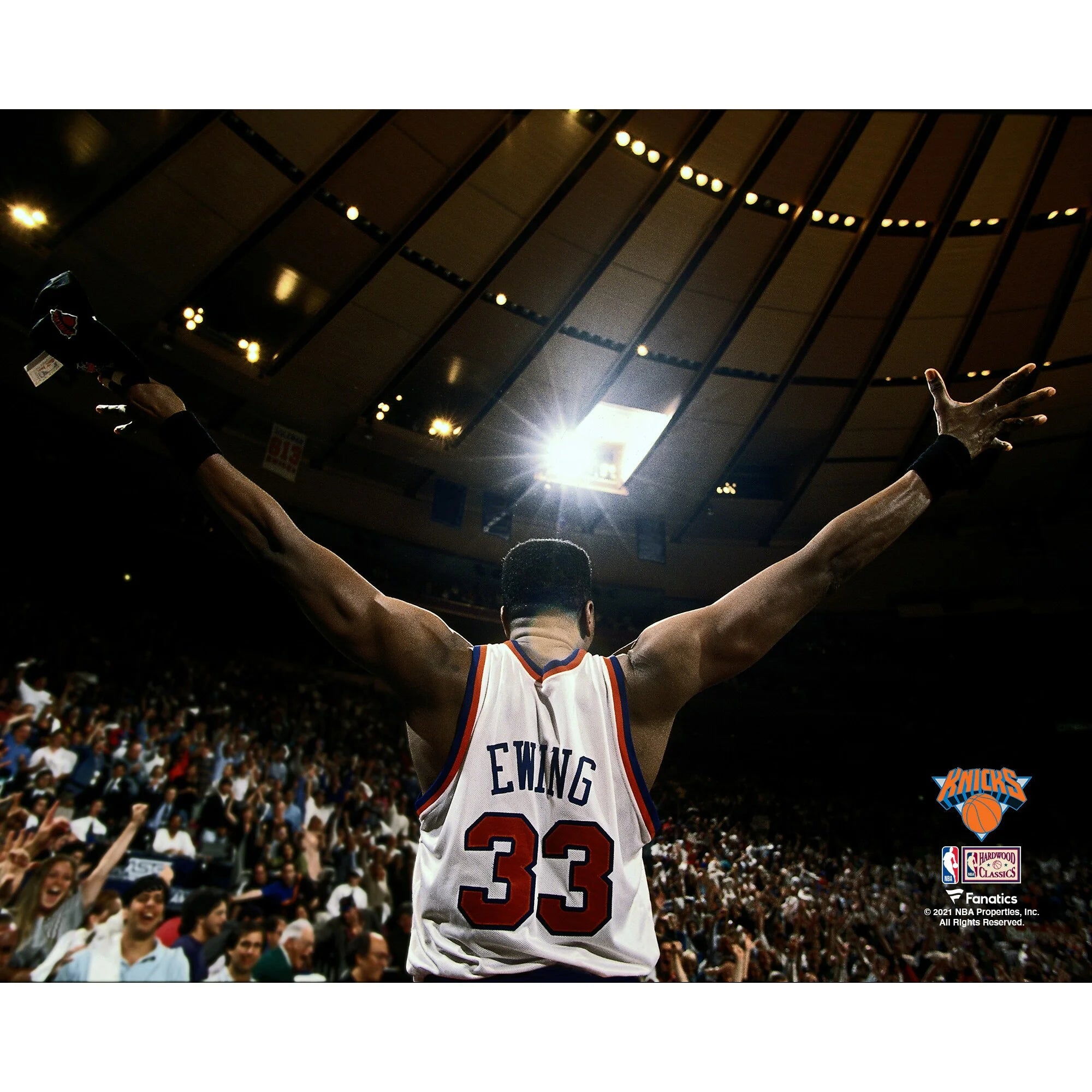 Patrick Ewing New York Knicks Unsigned 1994 Eastern Conference Finals Celebration Photograph