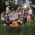 22 Four legged Folding Iron Brazier Wood Burning Fire Pit
