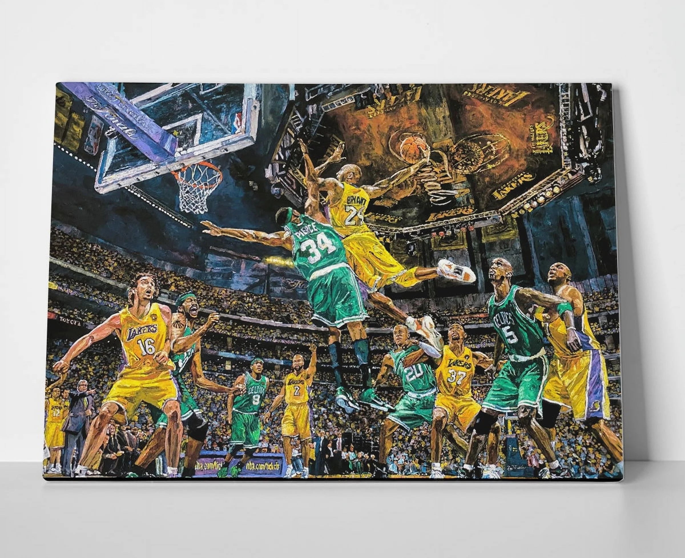 Kobe Bryant Dunk Painting Poster or Wrapped Canvas