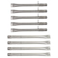 4 BBQ Gas Grill Tube Burner & 5 Heat Shield Plate Tent Replacement Parts for Brinkmann 810-8446-N - Compatible Barbeque Stainless Steel Pipe Burners & Flame Tamer, Guard, Deflector, Flavorizer Bar