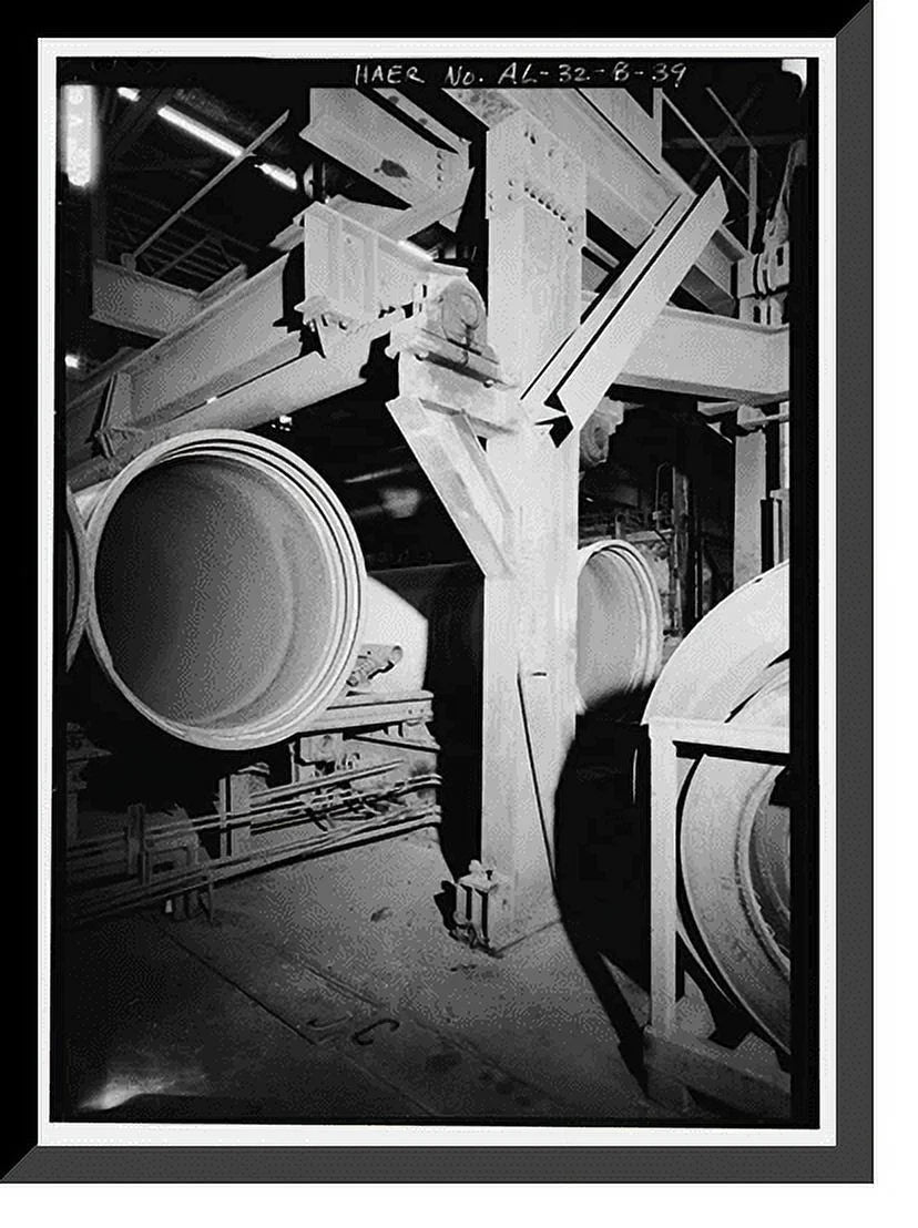 Historic Framed Print, United States Pipe & Foundry Company Plant, Pipe Casting & Testing Area, 2023 St. Louis Avenue at I-20/59, Bessemer, Jefferson County, AL - 26, 17-7/8 x 21-7/8