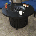 Outdoor Patio 40in Round Aluminum Propane Patio Firepit Table