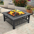 Zimtown Metal Portable 32-inch Courtyard Fire Pit with Accessories