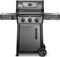 FEIRO Freestyle 365 Propane Gas BBQ Grill - F365DPGT - Barbecue Gas Cart, With 3 Burners, Folding Side Shelves, Instant Failsafe Ignition, Porcelain Coated Cast Iron Cooking Grids