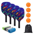 ASG  Pickleball Set Including 4 Wood Pickleball Paddles,6 Balls and 1 Carry Bag,Pickleball Paddles for Beginners and Intermediate Player, Pickleball Set of 4