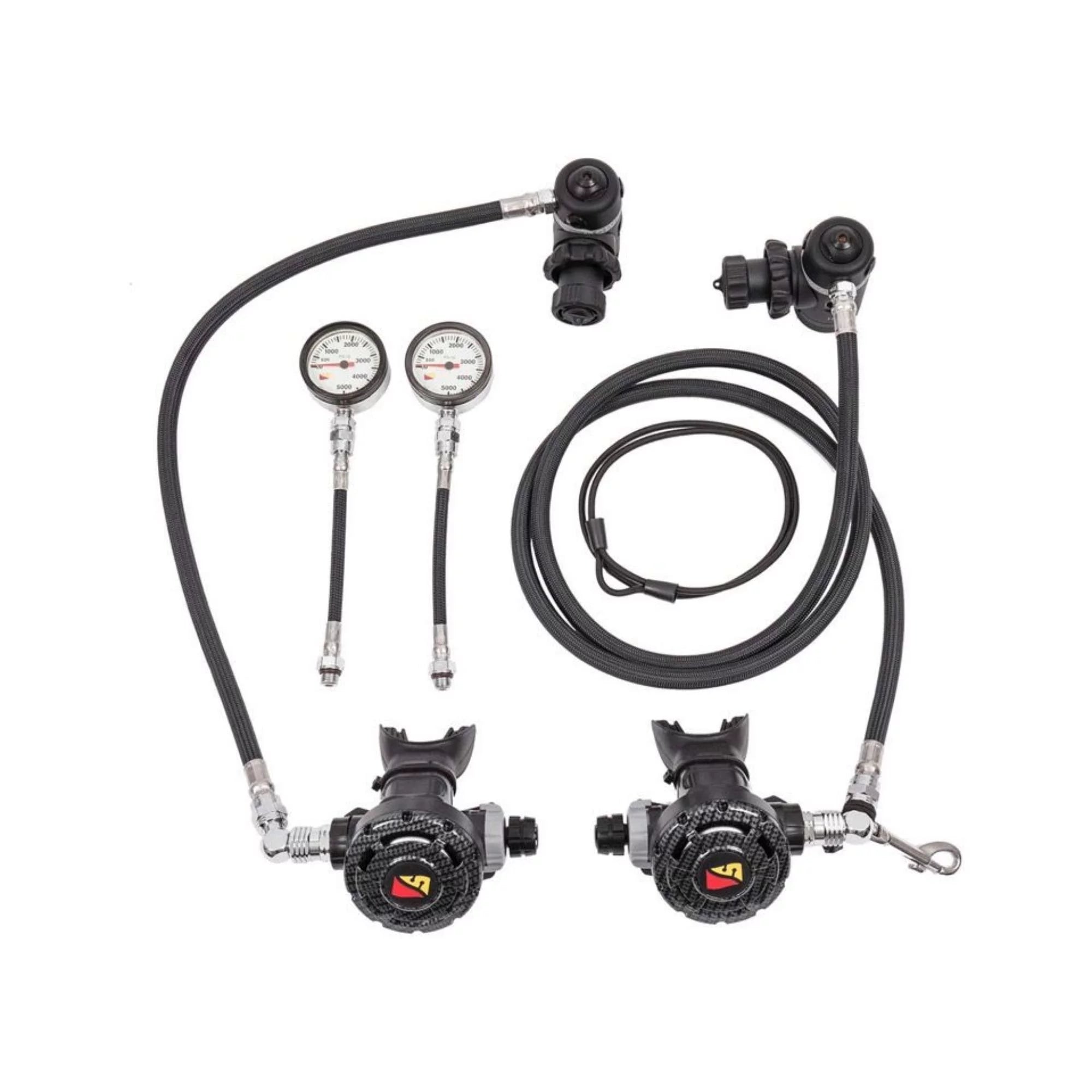 Dive Rite Sidemount Set 7' Right 22 Right with BAR SPG Regulator
