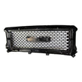 For 2014 2015 GMC Sierra 1500 New Glossy Black Front Hood Grille Mesh Grill